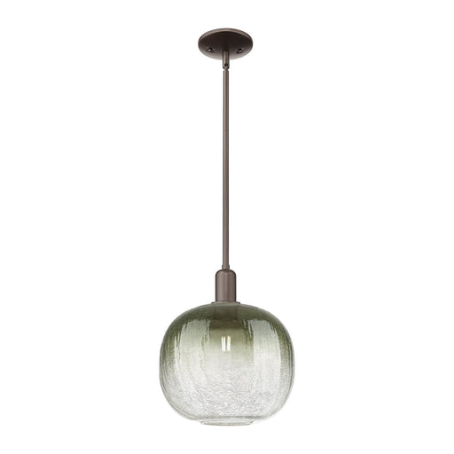 Innovations Brookhaven Sphere 10.5in 1-Light Mini Pendant | Industrial Oil Rubbed Bronze and Slate Glass | Kitchen Island & | Model 716-1S-OB-G481-10SL