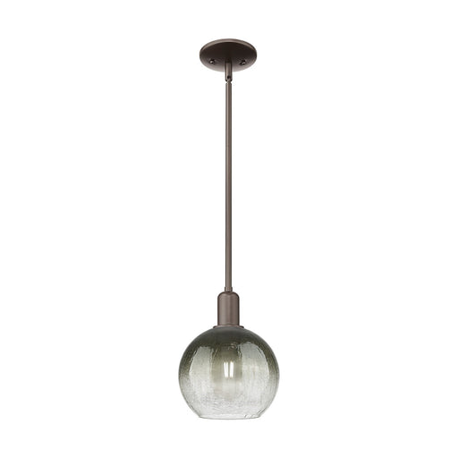 Innovations Brookhaven Globe 8in 1-Light Mini Pendant | Industrial Oil Rubbed Bronze and Slate Glass | Kitchen Island & Dining | Model 716-1S-OB-G483-8SL