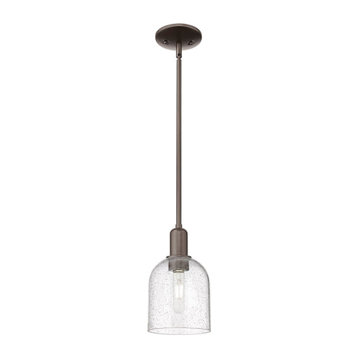Innovations Bella 6in 1-Light Mini Pendant | Industrial Oil Rubbed Bronze Steel and Seedy Glass | Kitchen Island & Dining Room | Model 716-1S-OB-G558-6SDY