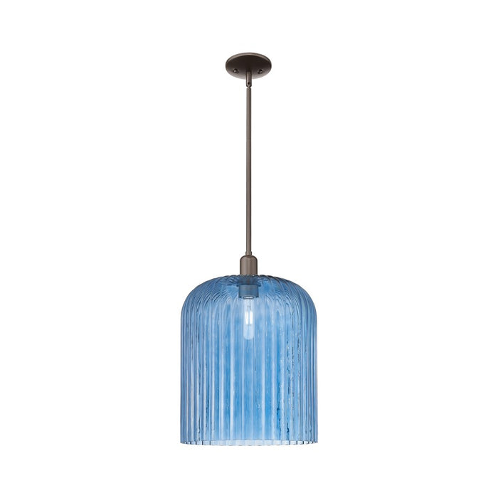 Innovations Bridal Veil 1Lt 12" Stem Mini Pendant, OB/Blue - 716-1S-OB-G559-12BL