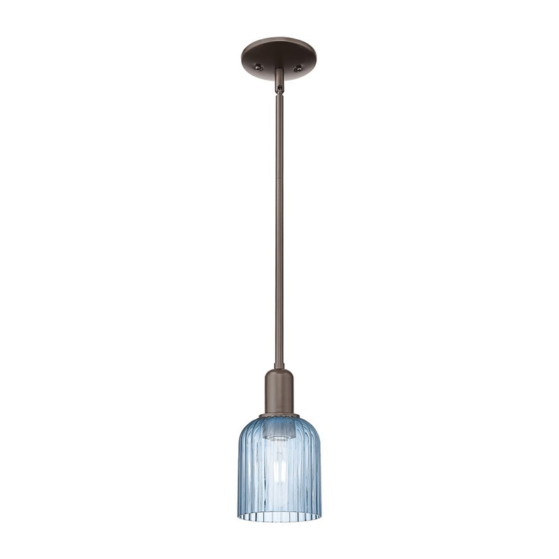 Innovations Bridal Veil 1Lt 5" Stem Mini Pendant, OB/Blue - 716-1S-OB-G559-5BL