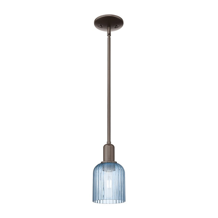 Innovations Bridal Veil 1Lt 5" Stem Mini Pendant, OB/Blue - 716-1S-OB-G559-5BL