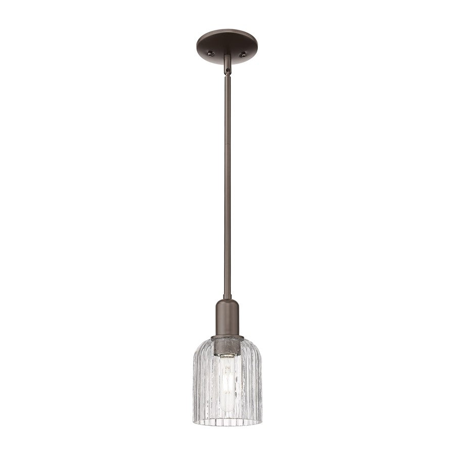 Innovations Bridal Veil 1Lt 5" Stem Mini Pendant, OB/Clear - 716-1S-OB-G559-5CL