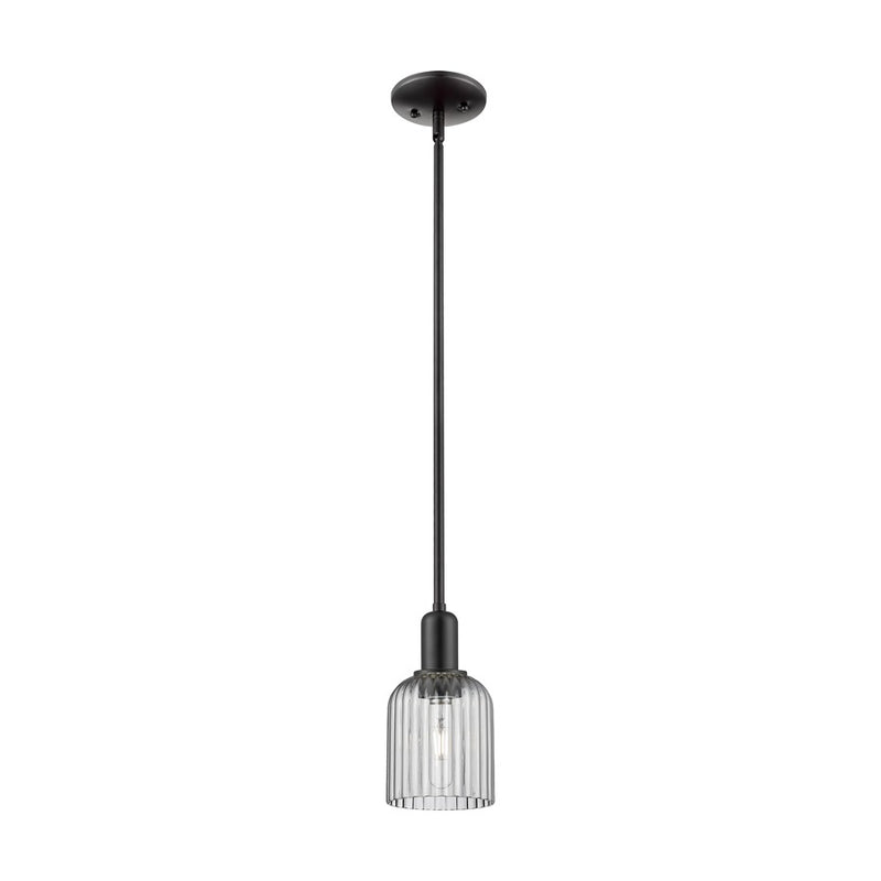 Innovations Bridal Veil 1Lt 5" Stem Mini Pendant, OB/Smoke - 716-1S-OB-G559-5SM