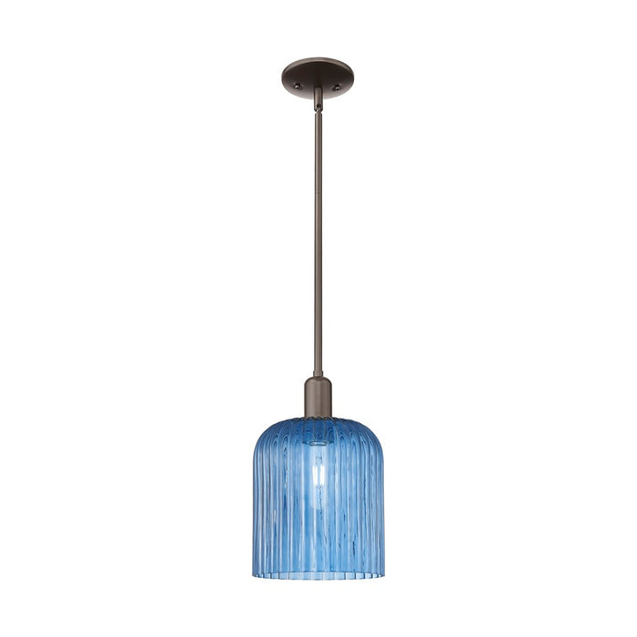 Innovations Bridal Veil 1Lt 8" Stem Mini Pendant, OB/Blue - 716-1S-OB-G559-8BL