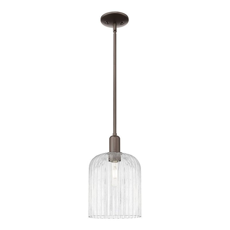 Innovations Bridal Veil 1Lt 8" Stem Mini Pendant, OB/Clear - 716-1S-OB-G559-8CL