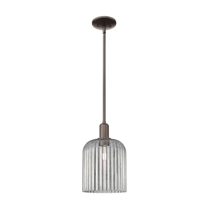 Innovations Bridal Veil 1Lt 8" Stem Mini Pendant, OB/Smoke - 716-1S-OB-G559-8SM
