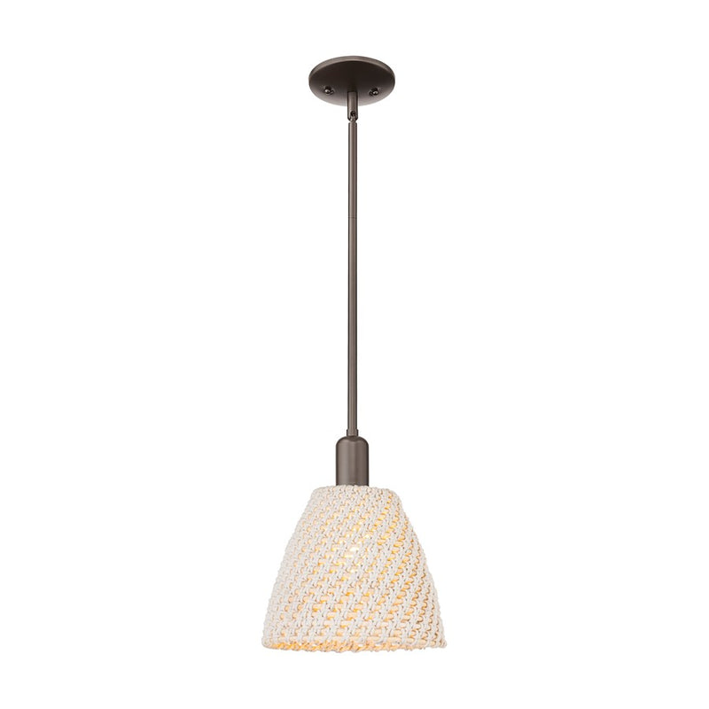 Innovations NB Dome 1Lt 9" Stem Mini Pendant, OB/NF - 716-1S-OB-NBD-9-NAT