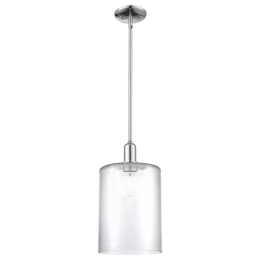 Innovations Cobbleskill 9in 1-Light Mini Pendant | Industrial Polished Chrome Steel and Clear Glass | Kitchen Island & Dining | Model 716-1S-PC-G112-L