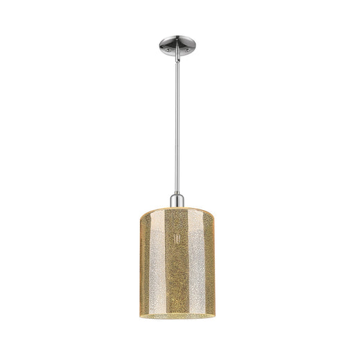 Innovations Cobbleskill 5in 1-Light Mini Pendant | Industrial Polished Chrome Steel and Mercury Glass | Kitchen Island & Dining | Model 716-1S-PC-G116