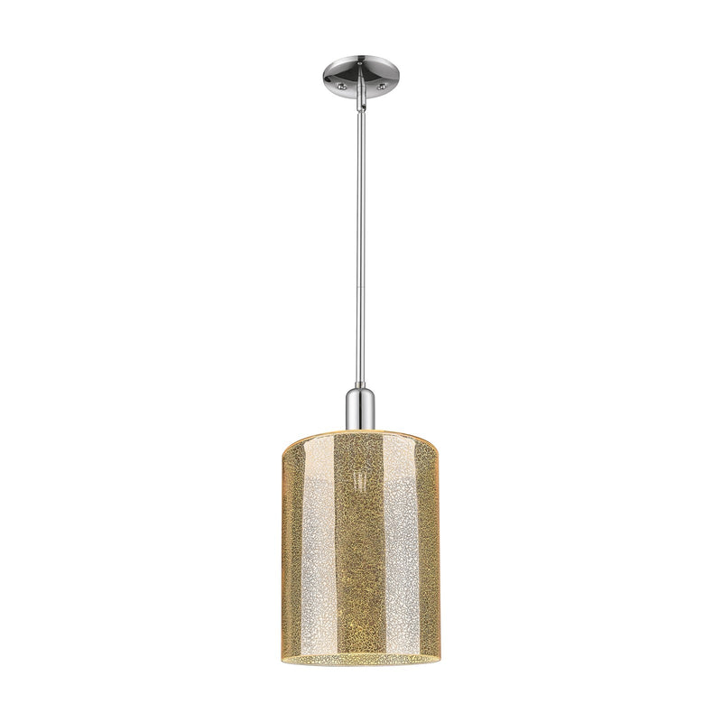 Innovations Cobbleskill 9in 1-Light Mini Pendant | Industrial Polished Chrome Steel and Mercury Glass | Kitchen Island & Dining | Model 716-1S-PC-G116-L