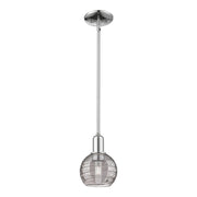Innovations ADS 1Lt 6" Stem Mini Pendant, CH/SM - 716-1S-PC-G1213-6SM