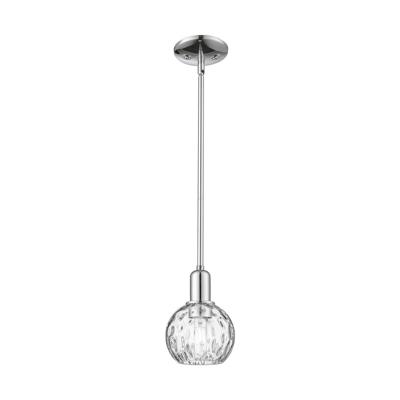 Innovations Athens 6in 1-Light Mini Pendant | Industrial Polished Chrome and Clear Water Glass | Kitchen Island & Dining Room | Model 716-1S-PC-G1215-6
