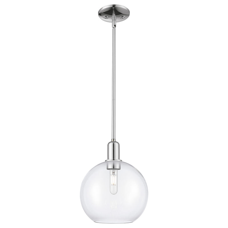 Innovations Athens 10in 1-Light Mini Pendant | Industrial Modern Polished Chrome and Clear Glass | Kitchen Island & Dining Room | Model 716-1S-PC-G122-10