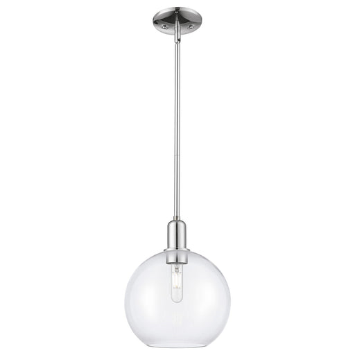 Innovations Athens 10in 1-Light Mini Pendant | Industrial Modern Polished Chrome and Clear Glass | Kitchen Island & Dining Room | Model 716-1S-PC-G122-10
