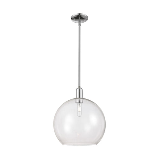 Innovations Athens 14in 1-Light Mini Pendant | Industrial Polished Chrome Steel and Clear Glass | Kitchen Island & Dining Room | Model 716-1S-PC-G122-14