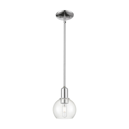Innovations Athens 6in 1-Light Mini Pendant | Industrial Polished Chrome Steel and Clear Glass | Kitchen Island & Dining Room | Model 716-1S-PC-G122-6