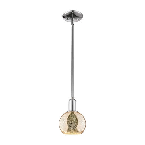 Innovations Athens 6in 1-Light Mini Pendant | Industrial Polished Chrome Steel and Mercury Glass | Kitchen Island & Dining Room | Model 716-1S-PC-G128-6