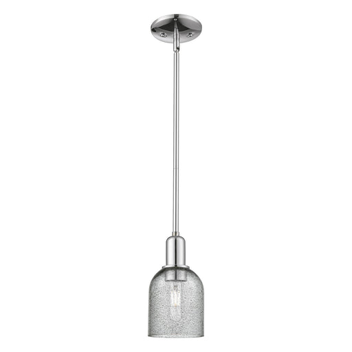 Innovations Caledonia 5in 1-Light Mini Pendant | Industrial Polished Chrome and Charcoal Glass | Kitchen Island & Dining Room | 5 x | Model 716-1S-PC-G257
