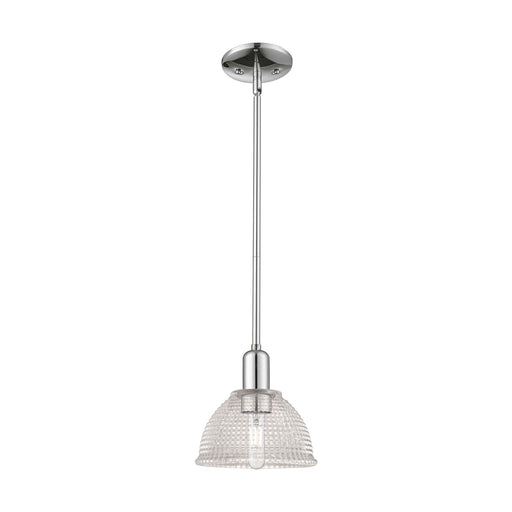 Innovations Arietta 8in 1-Light Mini Pendant | Industrial Polished Chrome Steel and Clear Glass | Kitchen Island & Dining Room | 8 | Model 716-1S-PC-G422
