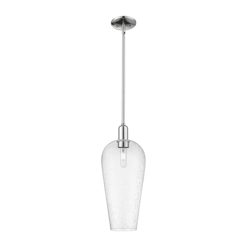 Innovations Chelsea 1Lt 8" Stem Mini Pendant, Chrome/Seedy - 716-1S-PC-G456-8SDY