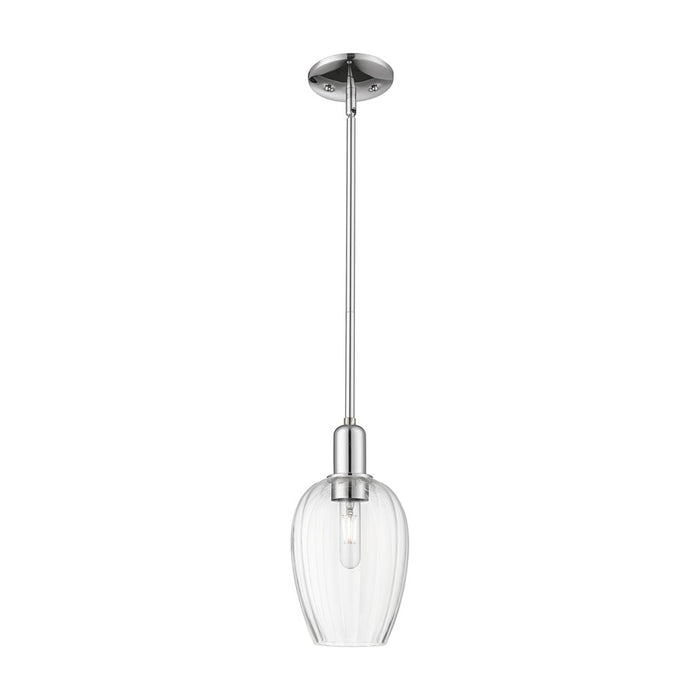 Innovations Preston 1Lt 6" Flute Stem Mini Pendant, CH/CL - 716-1S-PC-G457-6CL