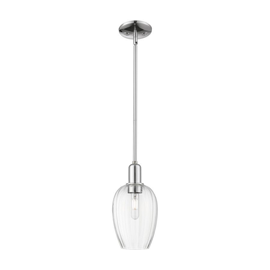 Innovations Preston 1Lt 6" Flute Stem Mini Pendant, CH/CL - 716-1S-PC-G457-6CL