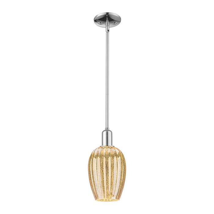 Innovations Preston 1Lt 6" Flute Stem Mini Pendant, CH/MC - 716-1S-PC-G457-6ME