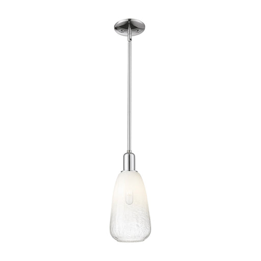 Innovations Brookhaven Almond 6in 1-Light Mini Pendant | Industrial Polished Chrome and Opal Glass | Kitchen Island & Dining | Model 716-1S-PC-G480-6OP