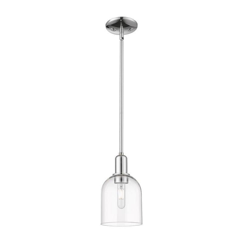 Innovations Bella 6in 1-Light Mini Pendant | Industrial Polished Chrome Steel and Clear Glass | Kitchen Island & Dining Room | Model 716-1S-PC-G558-6CL