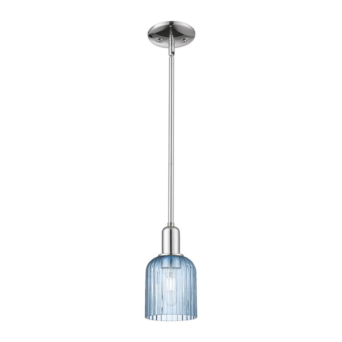 Innovations Bridal Veil 1Lt 5" Stem Mini Pendant, Chrome/BL - 716-1S-PC-G559-5BL
