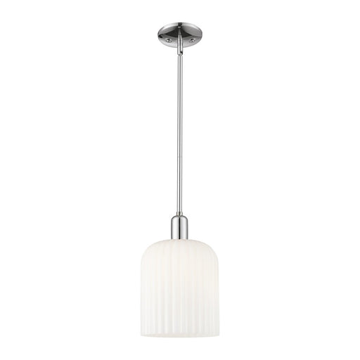 Innovations Bridal Veil 1Lt 8" Stem Mini Pendant, CH/GW - 716-1S-PC-G559-8GWH