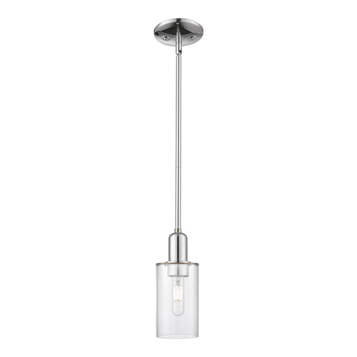 Innovations Clymer 4in 1-Light Mini Pendant | Industrial Polished Chrome and Clear Glass | Kitchen Island | 3.88 x 3.88 x 9.5 in | Model 716-1S-PC-G802