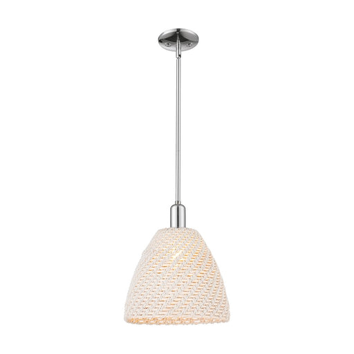 Innovations NB Dome 1Lt 12" Stem Mini Pendant, CH/NF - 716-1S-PC-NBD-12-NAT