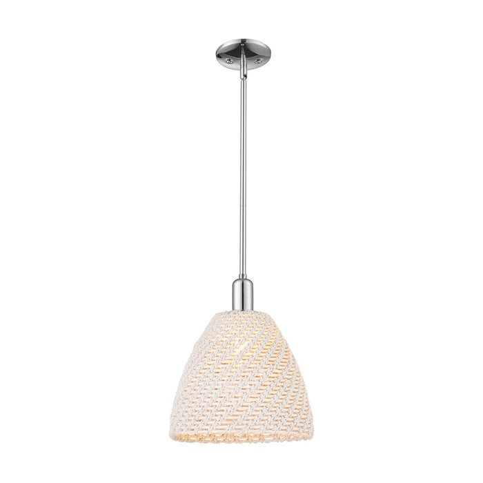 Innovations NB Dome 1Lt 12" Stem Mini Pendant, CH/NF - 716-1S-PC-NBD-12-NAT