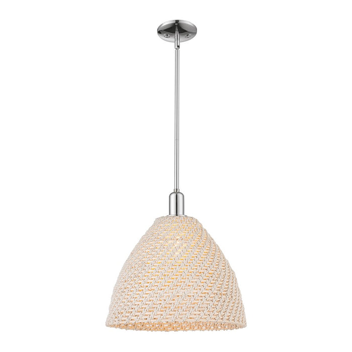Innovations NB Dome 1Lt 16" Stem Mini Pendant, CH/NF - 716-1S-PC-NBD-16-NAT