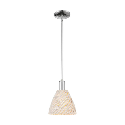 Innovations NB Dome 1Lt 8" Stem Mini Pendant, CH/NF - 716-1S-PC-NBD-75-NAT