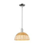 Innovations NB Dome Stem Mini Pendant, 12" Shade, CH/NT - 716-1S-PC-NBD2-12-NAT