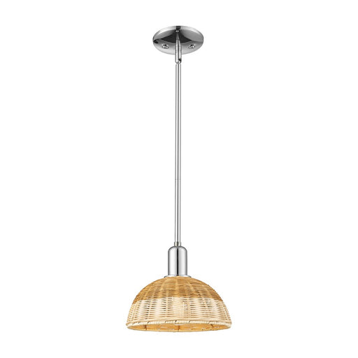 Innovations NB Dome 1Lt 9" Stem Mini Pendant/CH/NF - 716-1S-PC-NBD2-9-NAT