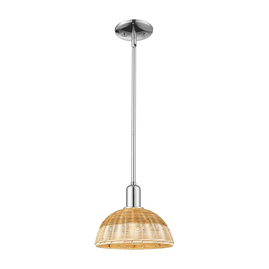 Innovations NB Dome 1Lt 9" Stem Mini Pendant/CH/NF - 716-1S-PC-NBD2-9-NAT