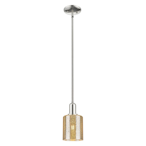 Innovations Cobbleskill 5in 1-Light Mini Pendant | Industrial Polished Nickel and Mercury Glass | Kitchen Island & Dining Room | 5 | Model 716-1S-PN-G116