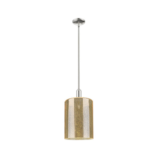 Innovations Cobbleskill 9in 1-Light Mini Pendant | Industrial Polished Nickel Steel and Mercury Glass | Kitchen Island & Dining | Model 716-1S-PN-G116-L
