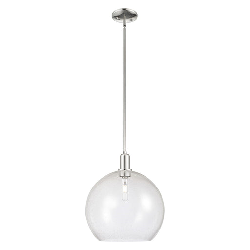 Innovations Athens 14in 1-Light Mini Pendant | Industrial Polished Nickel Steel and Seedy Glass | Kitchen Island & Dining Room | Model 716-1S-PN-G124-14