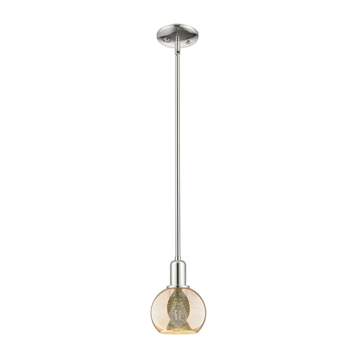 Innovations Athens 6in 1-Light Mini Pendant | Industrial Polished Nickel and Mercury Glass | Kitchen Island & Dining Room | 5.88 | Model 716-1S-PN-G128-6