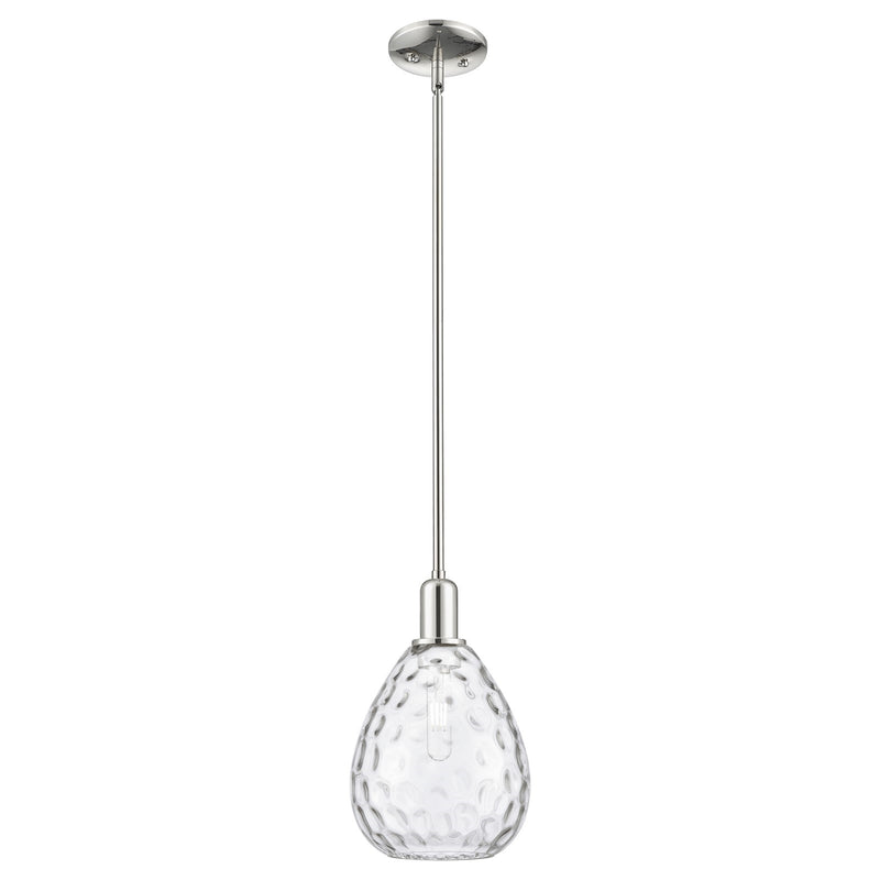 Innovations Waverly 8in 1-Light Mini Pendant | Industrial Polished Nickel Steel and Clear Glass | Kitchen Island & Dining Room | 8 | Model 716-1S-PN-G372