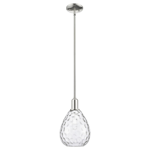 Innovations Waverly 8in 1-Light Mini Pendant | Industrial Polished Nickel Steel and Clear Glass | Kitchen Island & Dining Room | 8 | Model 716-1S-PN-G372
