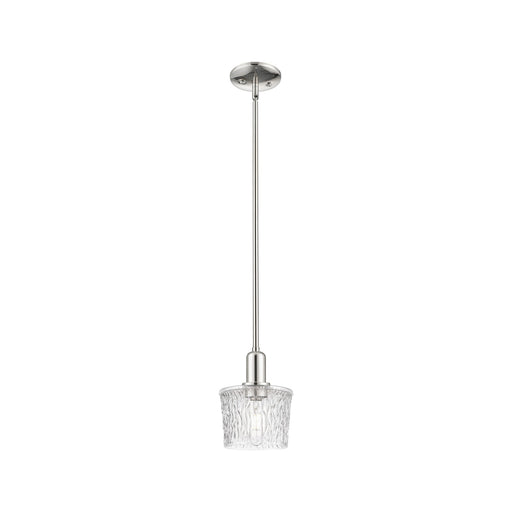 Innovations Niagara 7in 1-Light Mini Pendant | Industrial Polished Nickel and Clear Glass | Kitchen Island & Dining Room | Damp | Model 716-1S-PN-G402