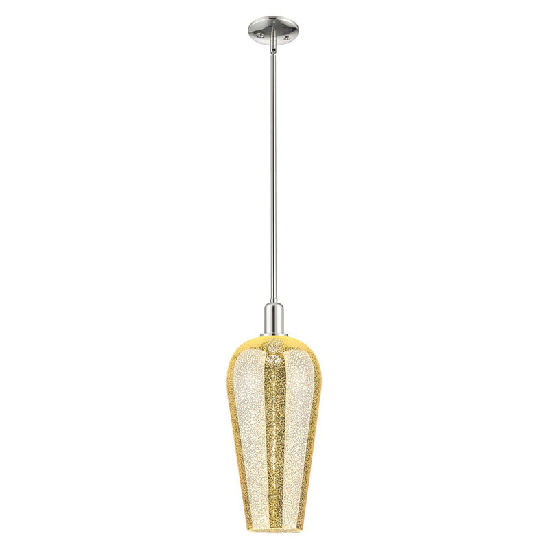 Innovations Chelsea 8" Stem Mini Pendant, PN/Merc - 716-1S-PN-G456-8ME