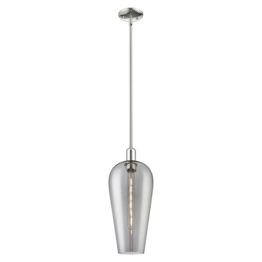 Innovations Chelsea 8" Stem Mini Pendant, PN/Smoke - 716-1S-PN-G456-8SM
