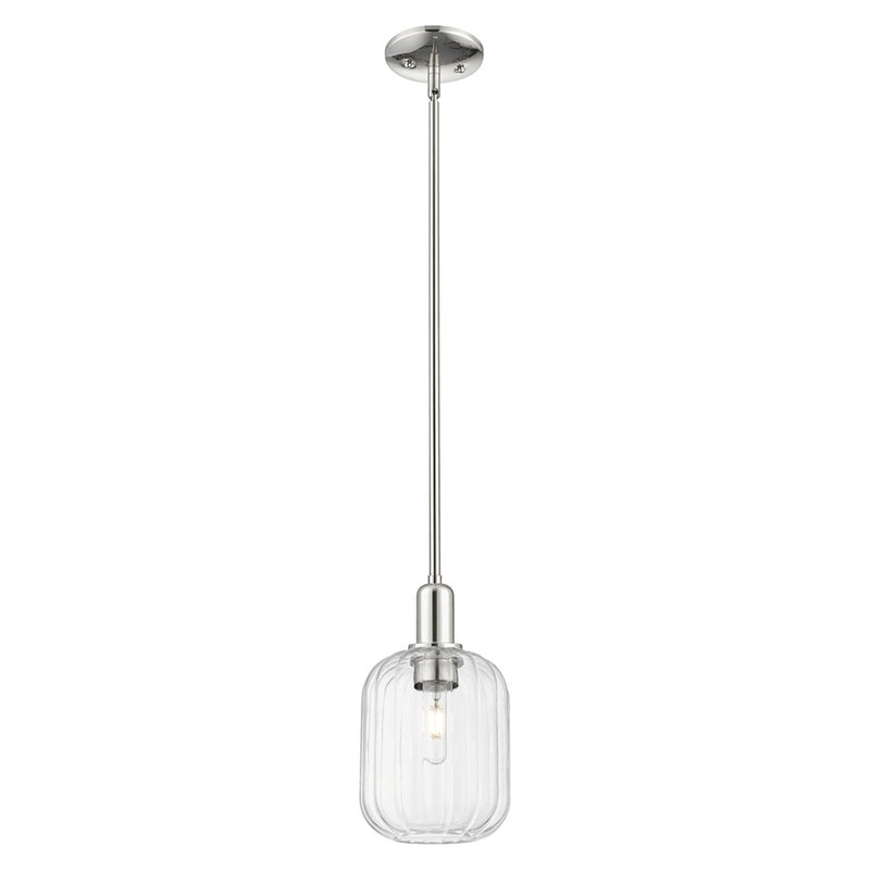 Innovations Preston 7" Jar Stem Mini Pendant, PN/Clear - 716-1S-PN-G460-7CL